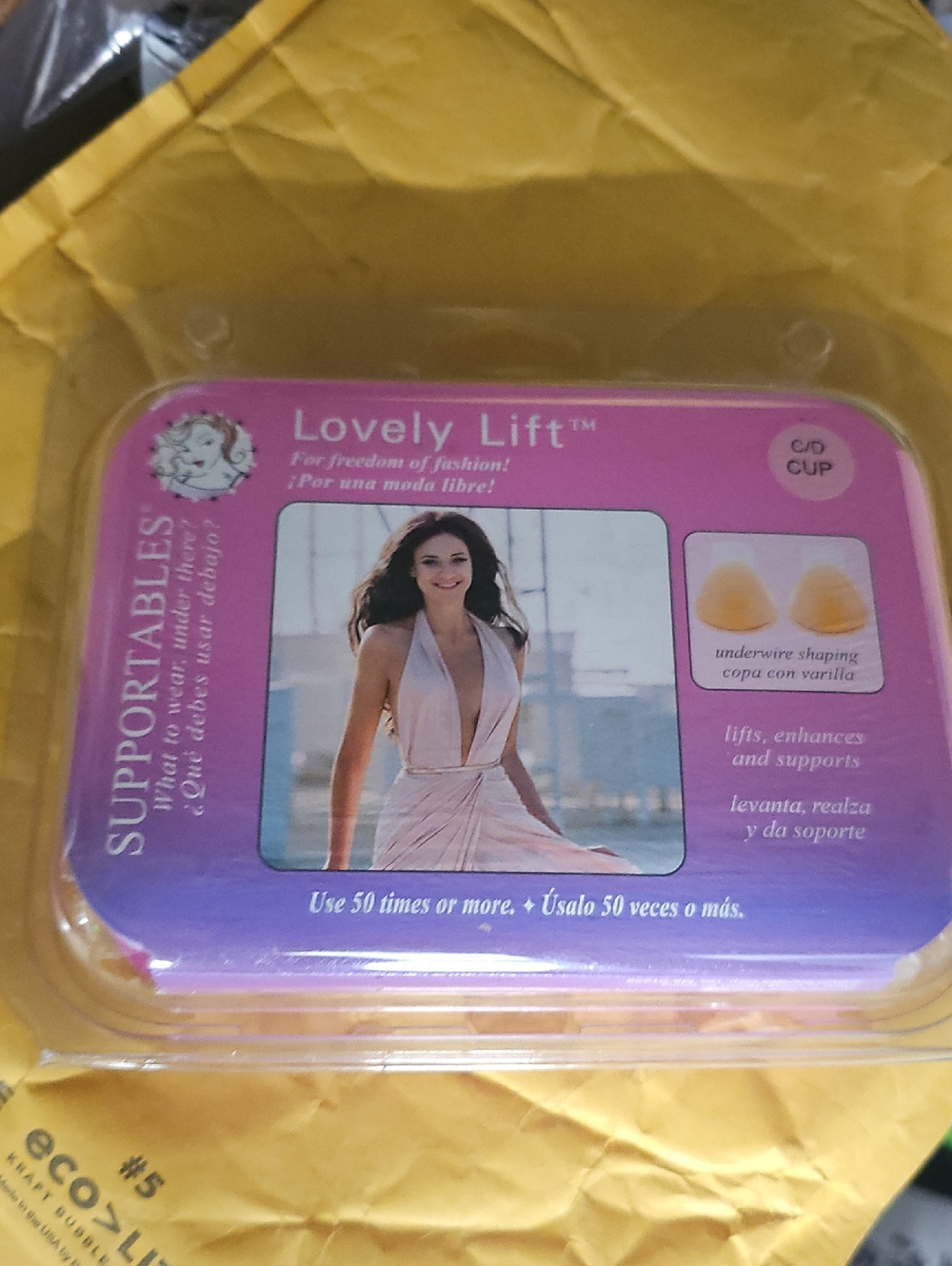 NIB Lovely Lift Adhesive Bra Inserts - Nude/Peach SIZE C/D